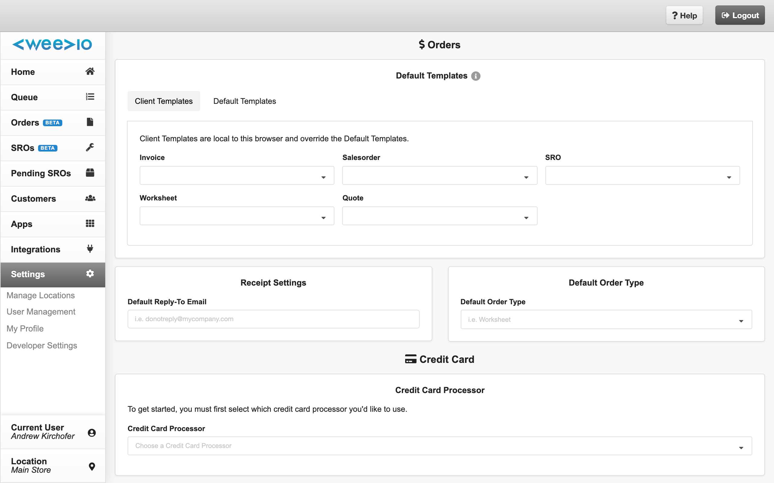 General Settings entry highlighted in the Tenant Settings sidebar